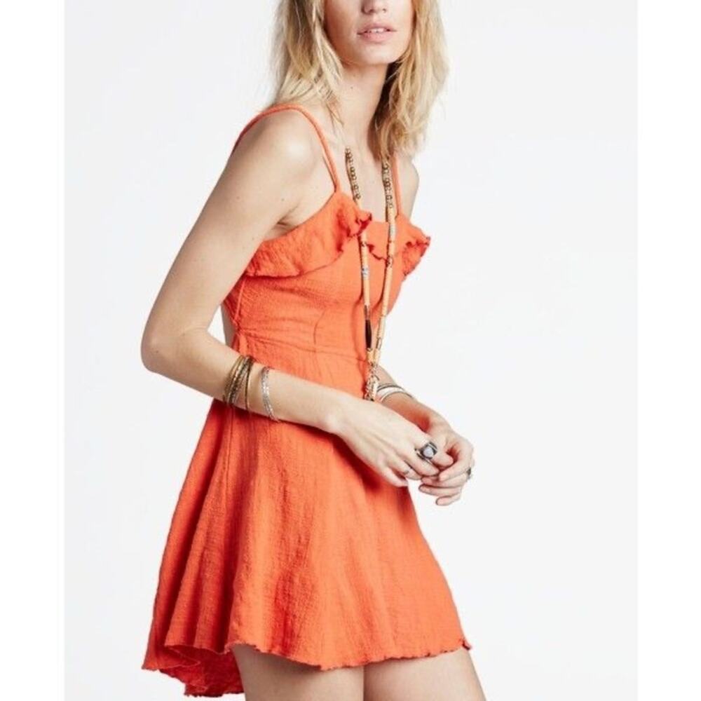 Free People Orange Mini Dress